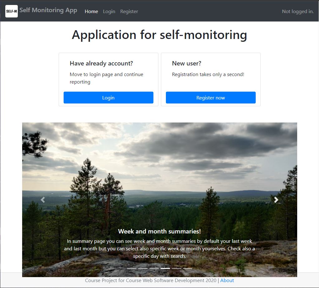 app image of app for self monitoring